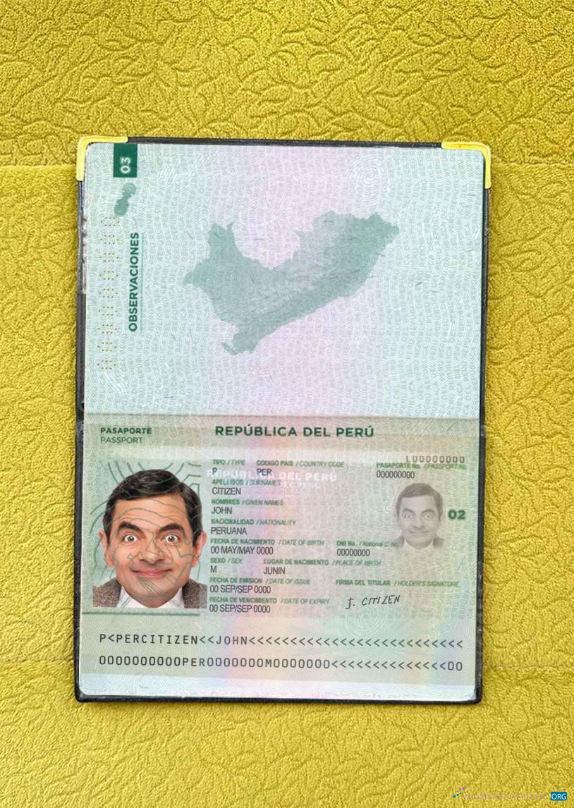 Download Peru pass photo look Photoshop template